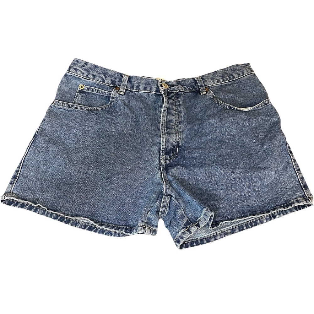 Vintage Y2K 90s Gap Blue Jean Mom Shorts 5-Button Women's 16‎ Medium Wash 3.5"